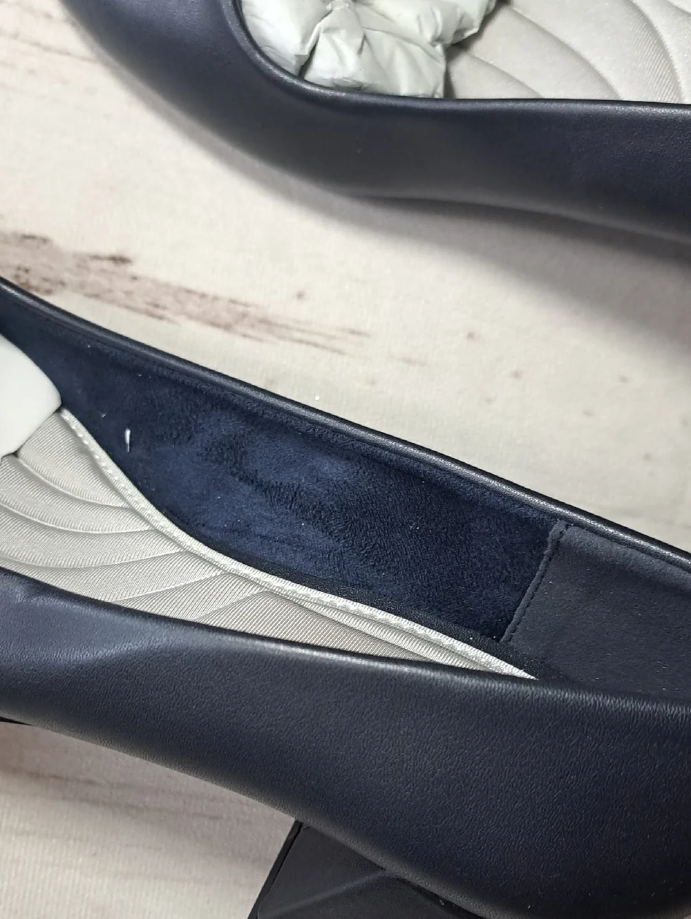 Dark Navy Block Heel Pumps Size 7 WW
